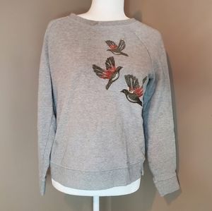 Boden Embroidered Crewneck Sweater Small